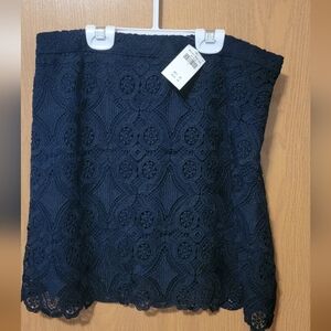 Hollister Navy Lace Pencil Skirt
